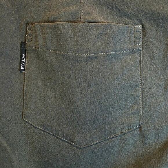 Flylow Life Short Womens Sz 12 Green Gray UPF 50+‎ Hiking Activewear Stretch $75 - Picture 9 of 16